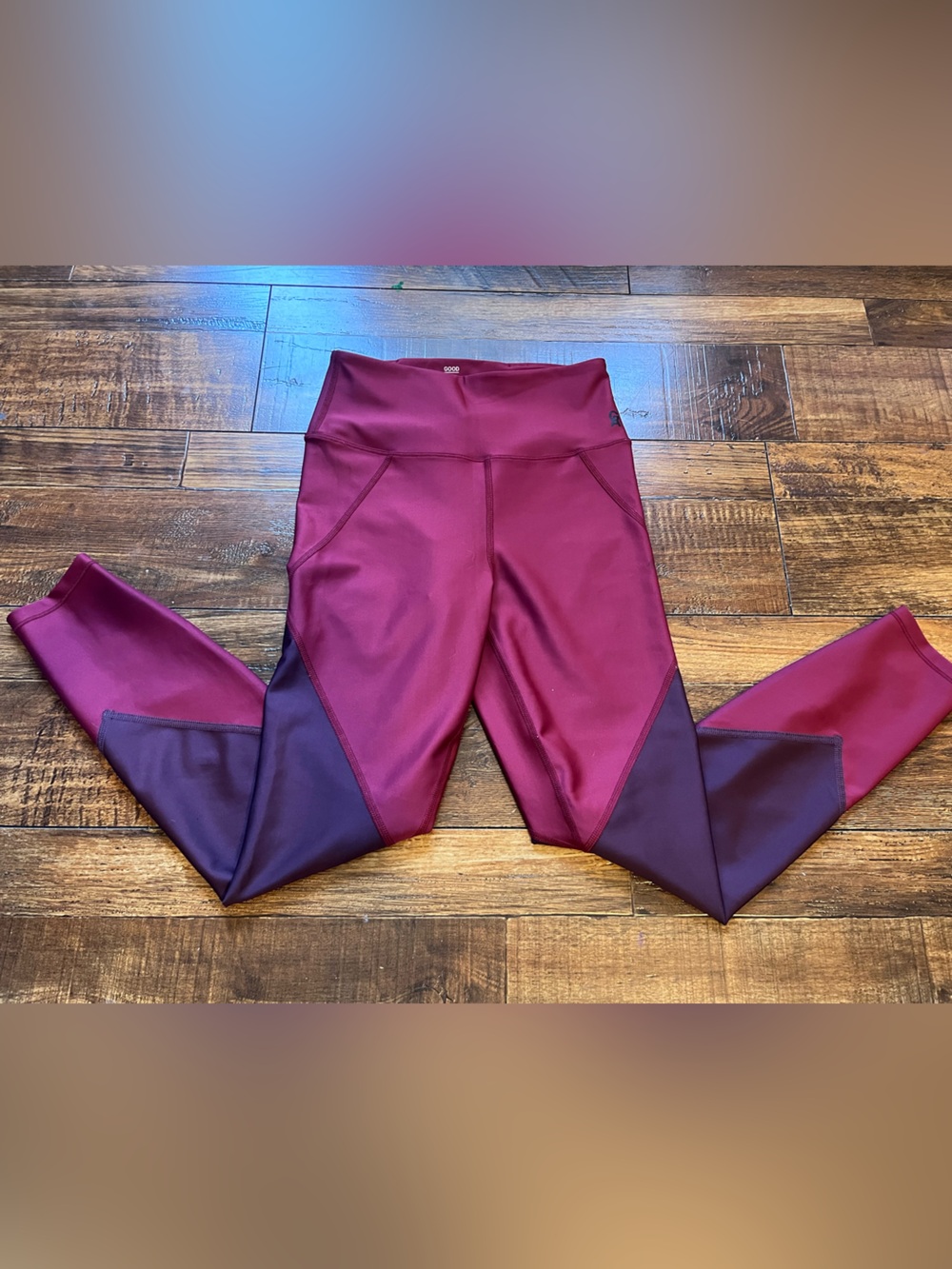 Good American Plum Burgundy High-Rise Leggings
